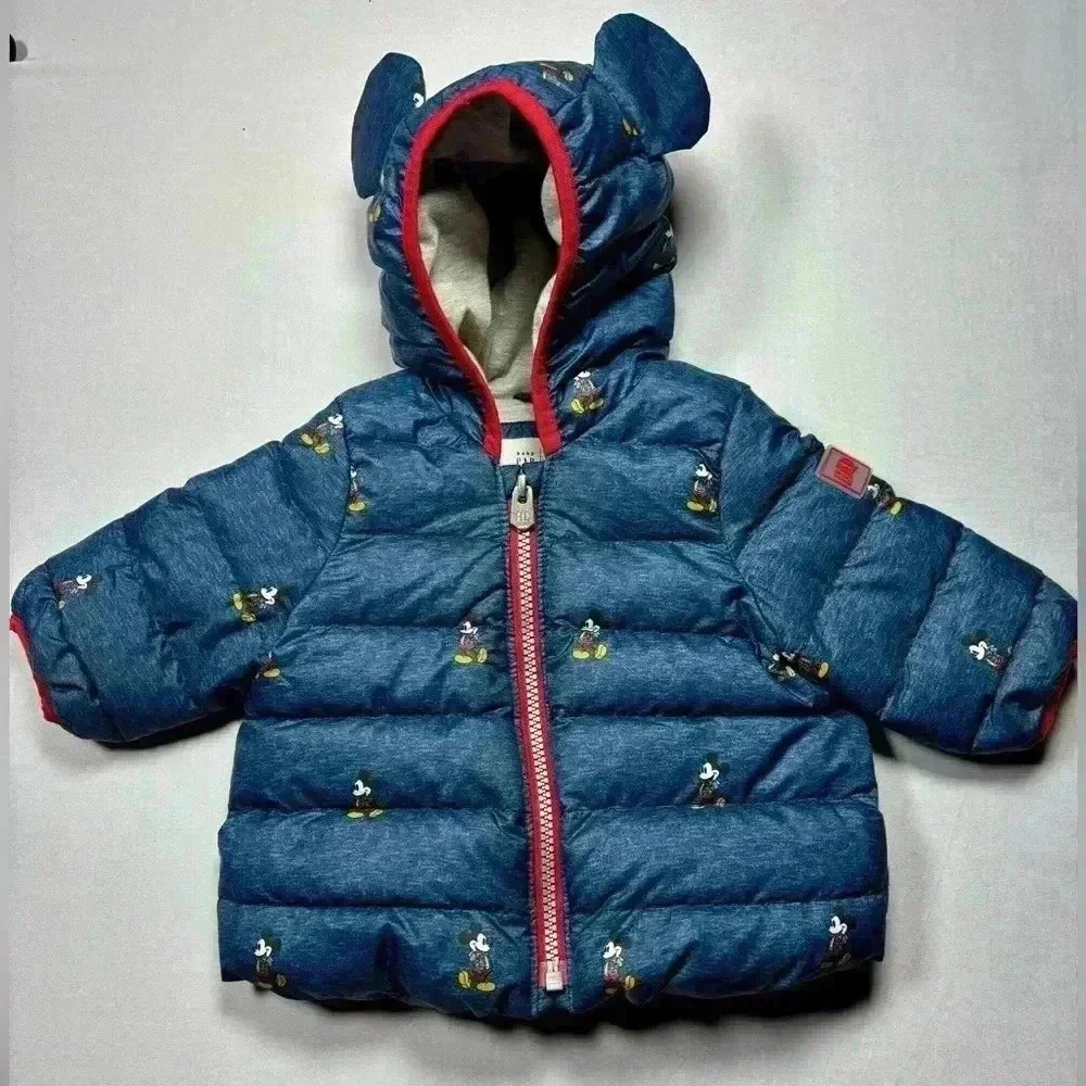 Baby Gap Mickey Mouse Down Coat c Disney 0-6 Months